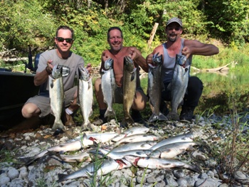 Big catch of summer King salmon from the Nisqually river